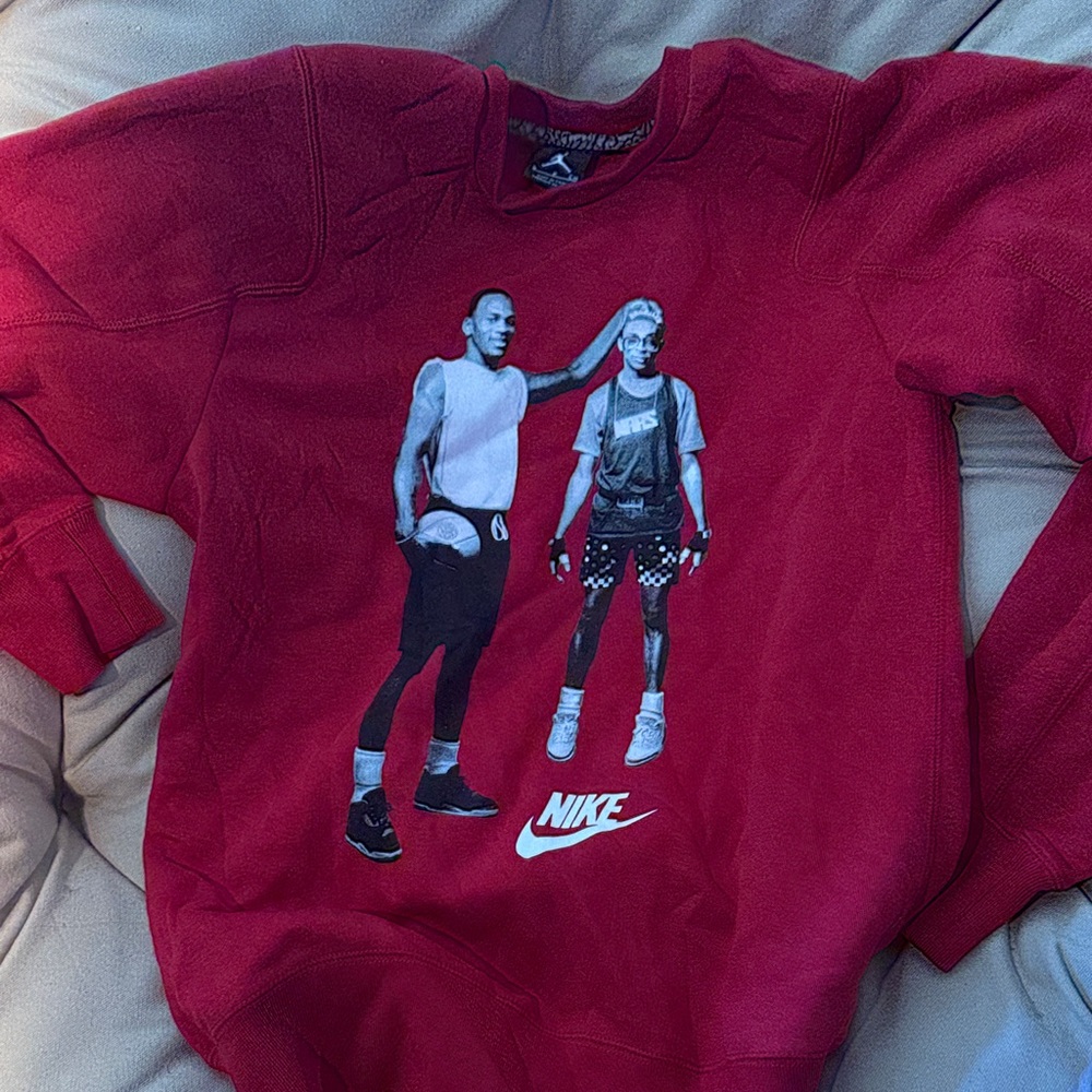 Nike Red Sweatshirt with Graphic Print